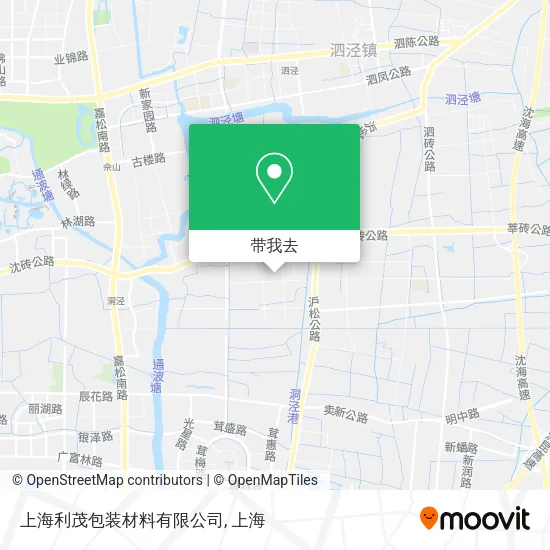 上海利茂包装材料有限公司地图