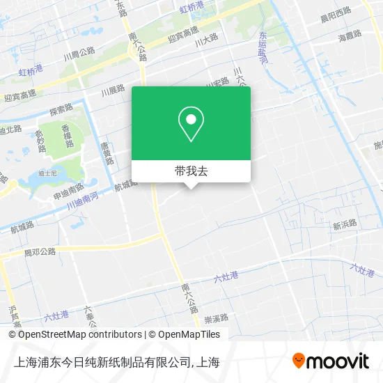 上海浦东今日纯新纸制品有限公司地图