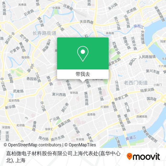 嘉柏微电子材料股份有限公司上海代表处(嘉华中心北)地图