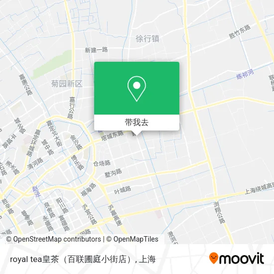 royal tea皇茶（百联圃庭小街店）地图