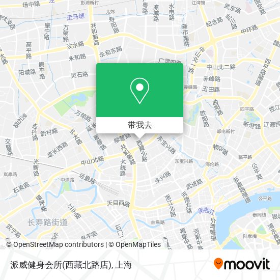 派威健身会所(西藏北路店)地图