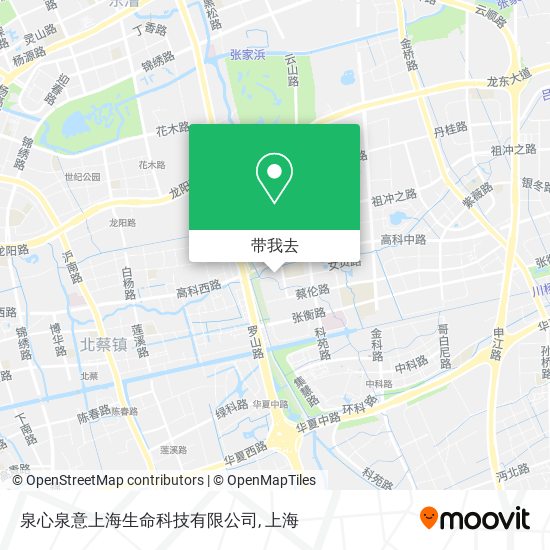 泉心泉意上海生命科技有限公司地图