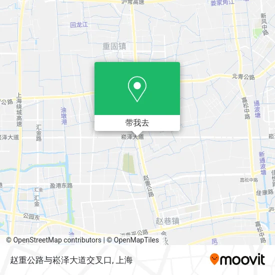 赵重公路与崧泽大道交叉口地图