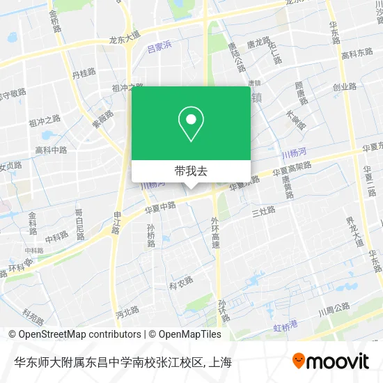 华东师大附属东昌中学南校张江校区地图