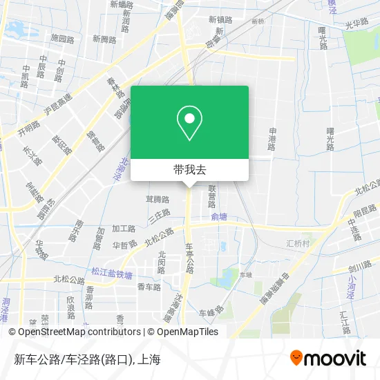 新车公路/车泾路(路口)地图