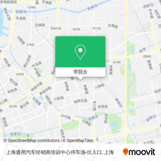 上海通用汽车经销商培训中心停车场-出入口地图