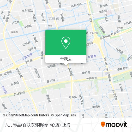 六月饰品(百联东郊购物中心店)地图