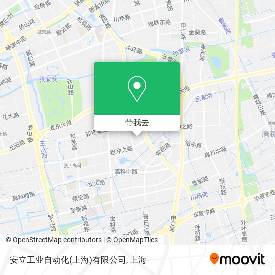 安立工业自动化(上海)有限公司地图