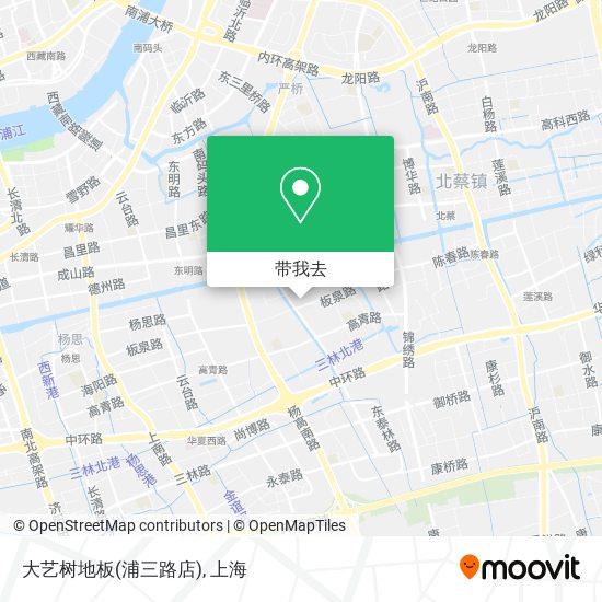大艺树地板(浦三路店)地图