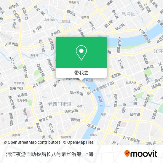 浦江夜游自助餐船长八号豪华游船地图