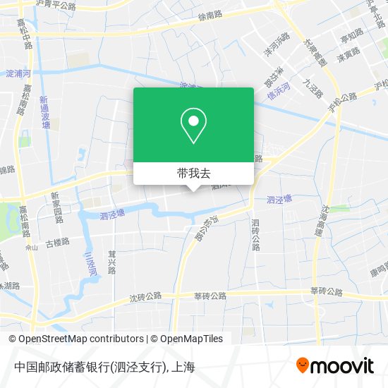 中国邮政储蓄银行(泗泾支行)地图