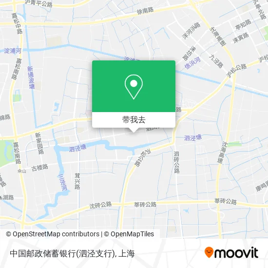 中国邮政储蓄银行(泗泾支行)地图