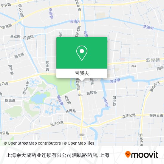 上海余天成药业连锁有限公司泗凯路药店地图