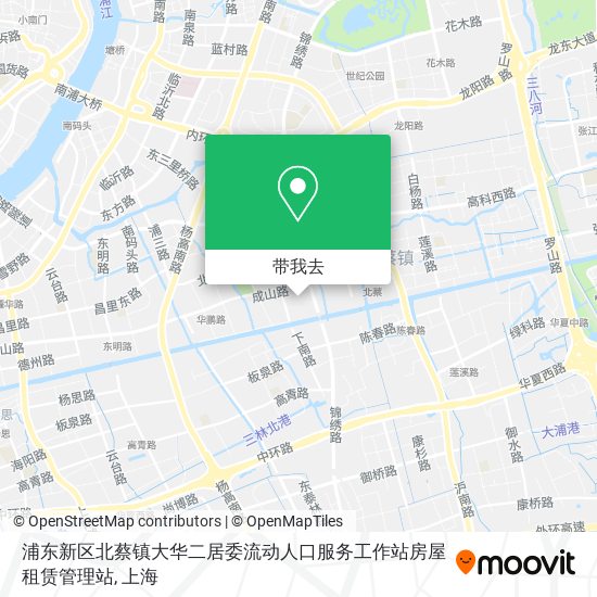 浦东新区北蔡镇大华二居委流动人口服务工作站房屋租赁管理站地图