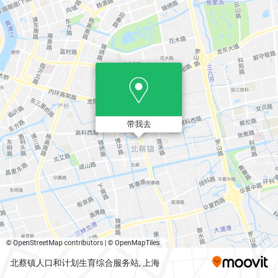 北蔡镇人口和计划生育综合服务站地图