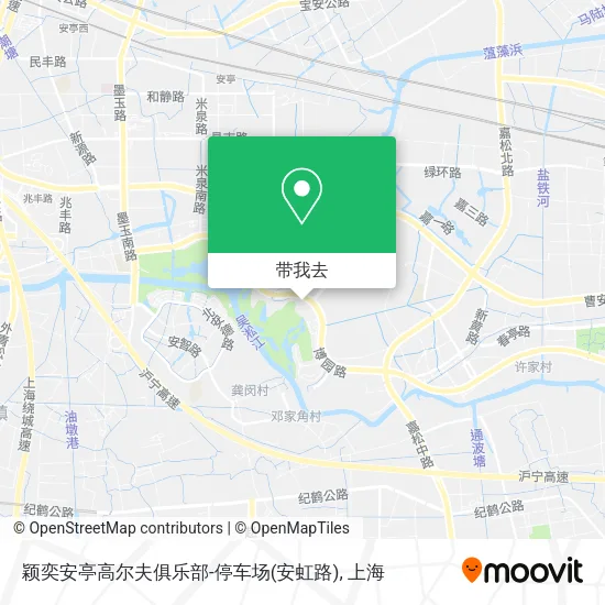 颖奕安亭高尔夫俱乐部-停车场(安虹路)地图