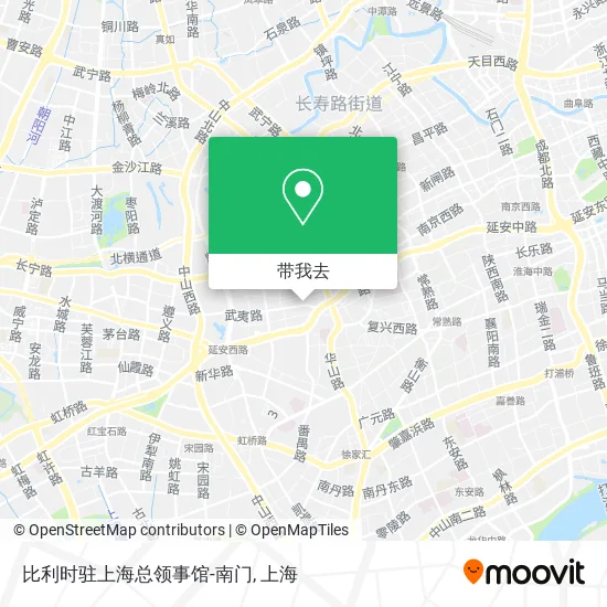 比利时驻上海总领事馆-南门地图
