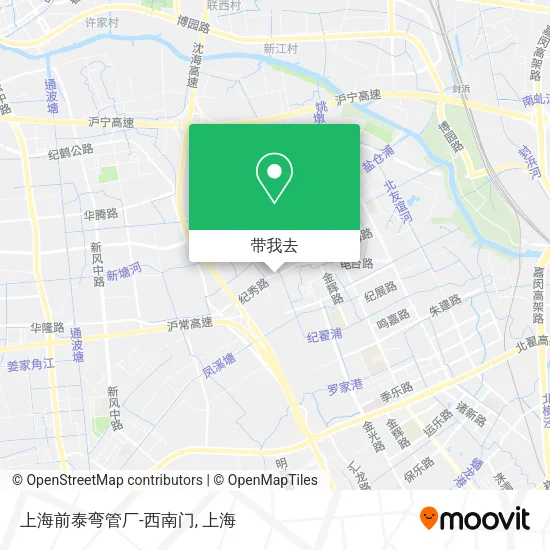 上海前泰弯管厂-西南门地图