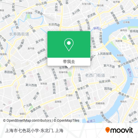 上海市七色花小学-东北门地图
