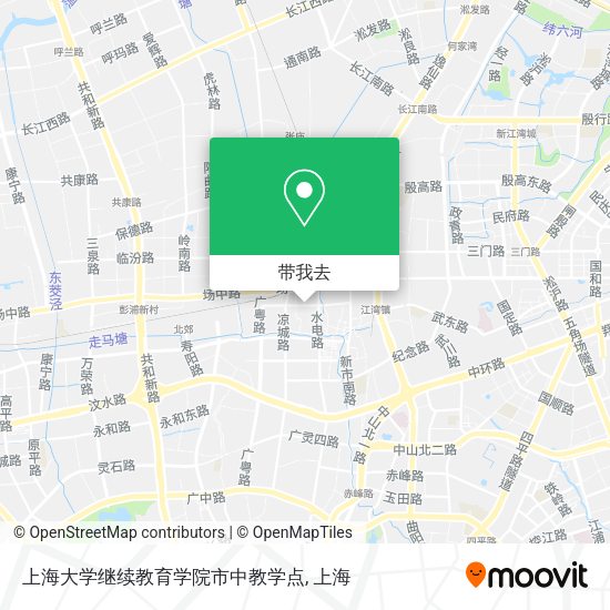 上海大学继续教育学院市中教学点地图