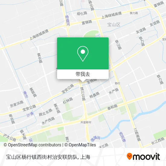 宝山区杨行镇西街村治安联防队地图