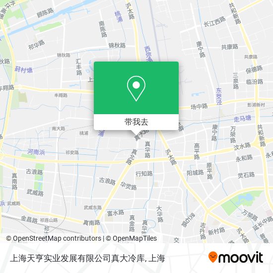 上海天亨实业发展有限公司真大冷库地图