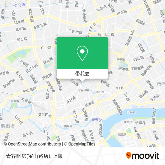 青客租房(宝山路店)地图