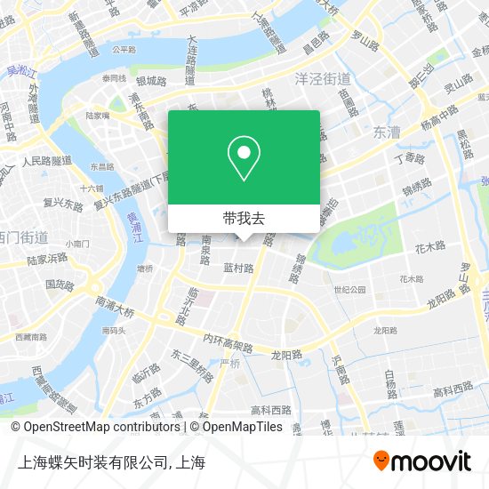 上海蝶矢时装有限公司地图