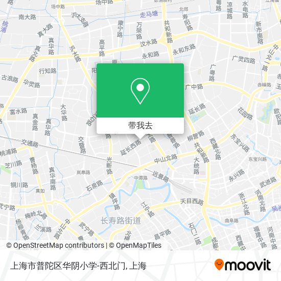 上海市普陀区华阴小学-西北门地图