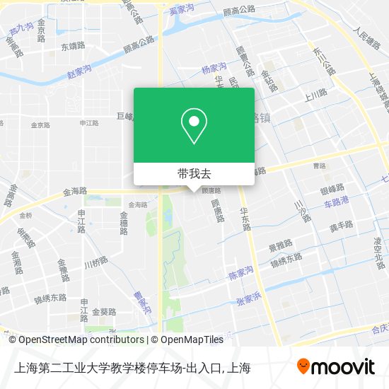 上海第二工业大学教学楼停车场-出入口地图