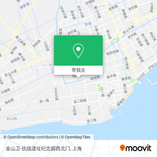 金山卫-抗战遗址纪念园西北门地图