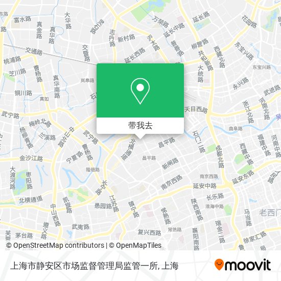上海市静安区市场监督管理局监管一所地图