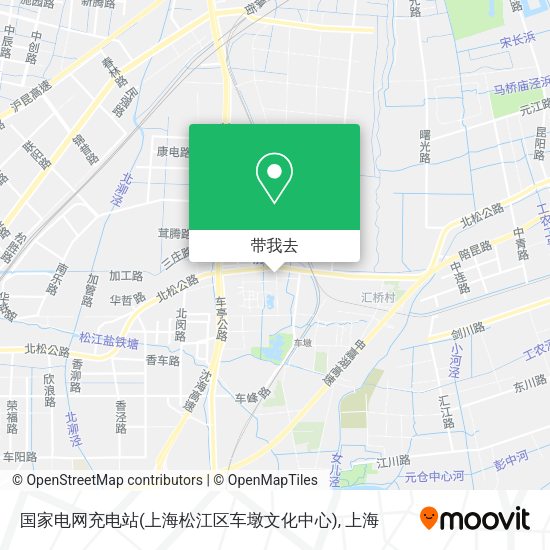 国家电网充电站(上海松江区车墩文化中心)地图