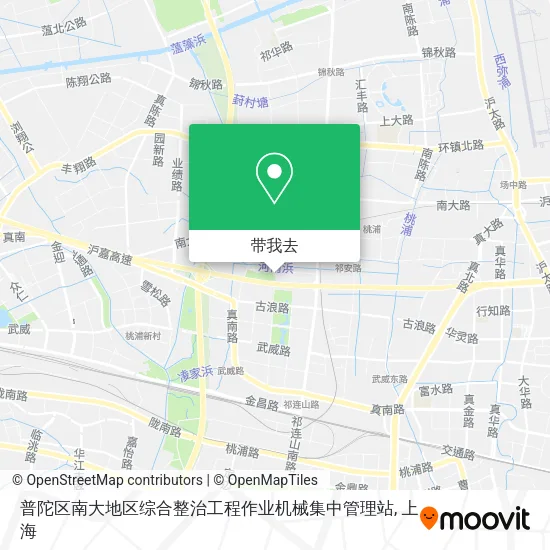 普陀区南大地区综合整治工程作业机械集中管理站地图