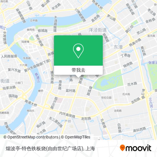 烟波亭-特色铁板烧(由由世纪广场店)地图