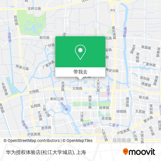 华为授权体验店(松江大学城店)地图