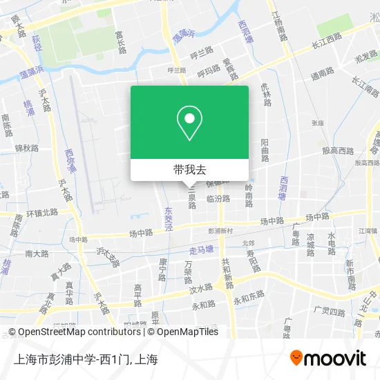 上海市彭浦中学-西1门地图