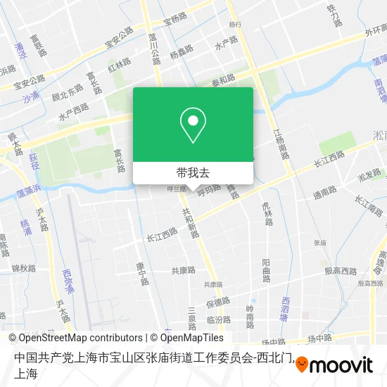 中国共产党上海市宝山区张庙街道工作委员会-西北门地图