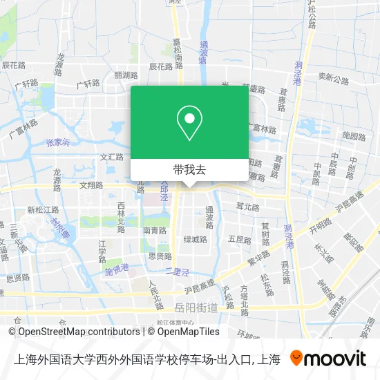上海外国语大学西外外国语学校停车场-出入口地图