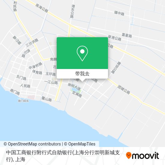 中国工商银行附行式自助银行(上海分行崇明新城支行)地图