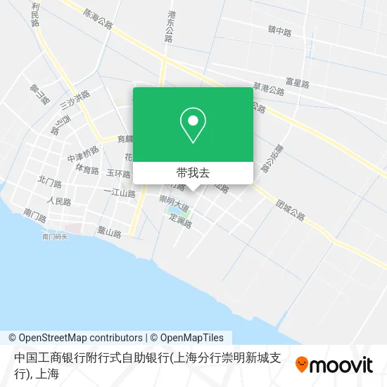 中国工商银行附行式自助银行(上海分行崇明新城支行)地图