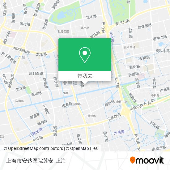 上海市安达医院莲安地图