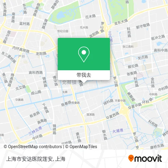 上海市安达医院莲安地图