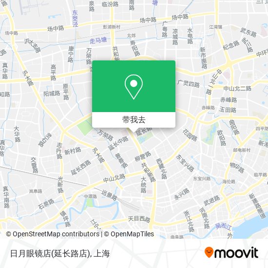 日月眼镜店(延长路店)地图