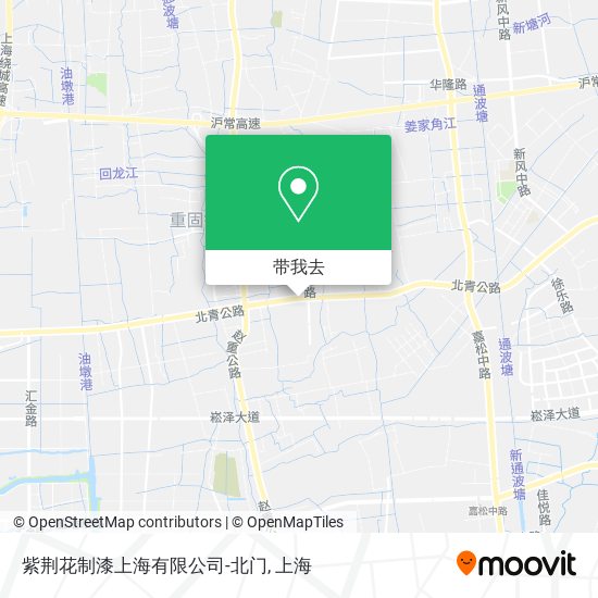 紫荆花制漆上海有限公司-北门地图
