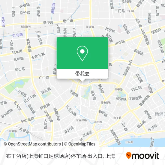 布丁酒店(上海虹口足球场店)停车场-出入口地图