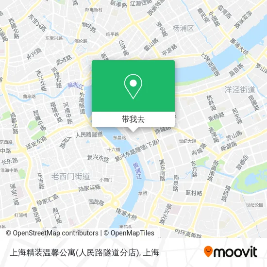 上海精装温馨公寓(人民路隧道分店)地图