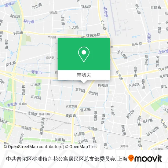 中共普陀区桃浦镇莲花公寓居民区总支部委员会地图