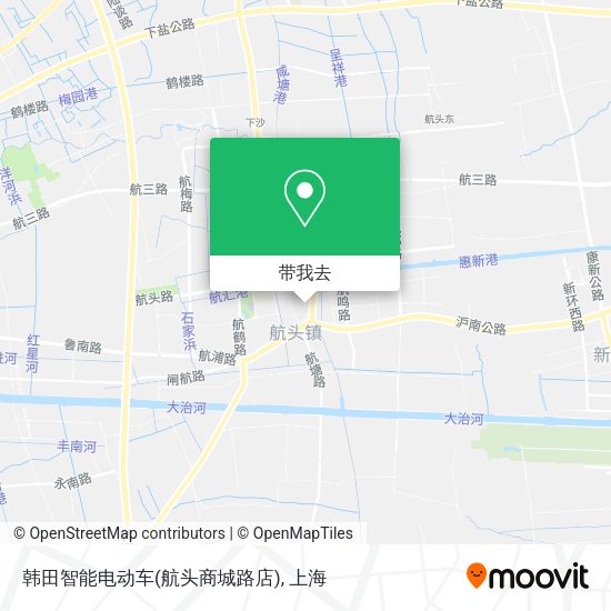 韩田智能电动车(航头商城路店)地图