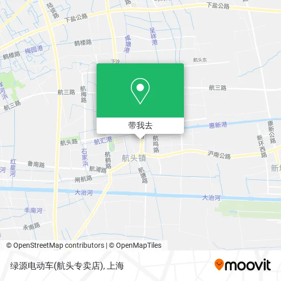 绿源电动车(航头专卖店)地图